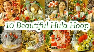 10 Beautiful Christmas Decorations Made with Hula Hoops