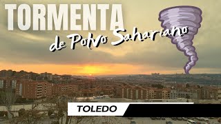Una tormenta de polvo del Sahara cubre el centro de España