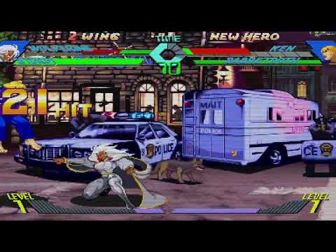 X-Men vs. Street Fighter - Wolverine, Storm vs. Ken, Sabretooth