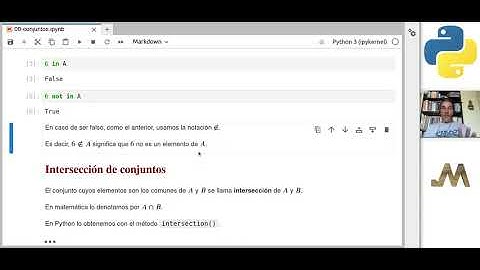 Aprende o enseña Matemática con Python. 00 conjuntos