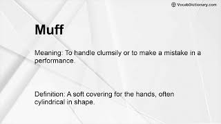Muff Meaning