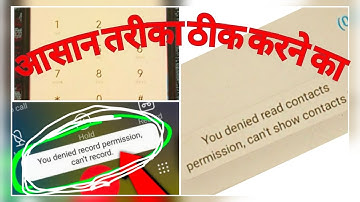 You denied read contacts permission can