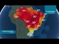Confira a previsão do tempo para todo o país neste fim de semana