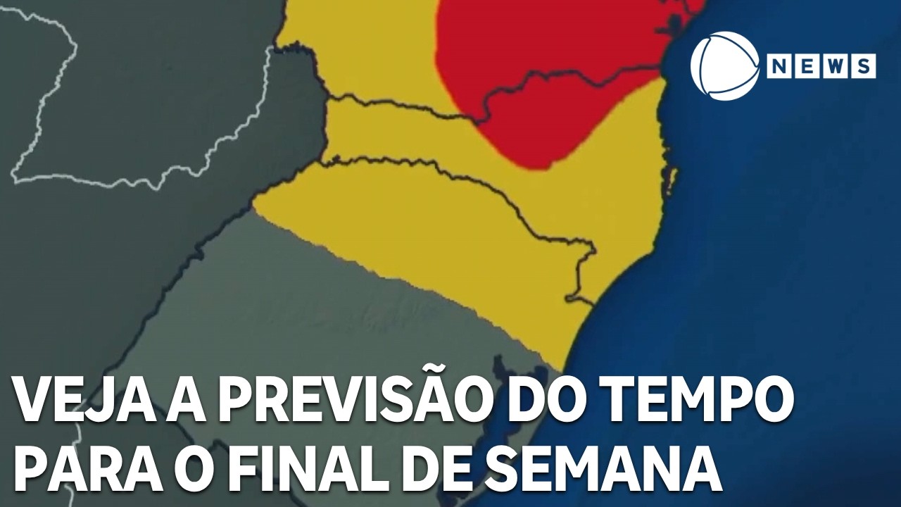 Confira a previsão do tempo para todo o país neste fim de semana