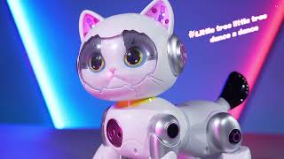 This robot cat is so cute it even interacts when you pet it.