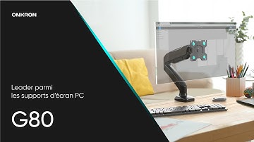 G80 Support de bureau pour écran PC de 13 à 32 pouces Noir & Blanc