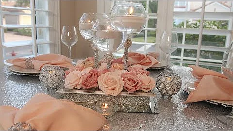 DIY Dollar Tree Glam Candle Holder | Bling Wedding Centerpiece