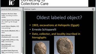 C2C Care course: Collections Management for Smaller Institutions, 3 of 4 (subtítulos en español)