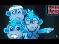 Five Little Monkeys Jumping On The Bed [2 MIN LOOP] | Baby Monkeys Nursery Rhymes!