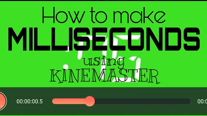 How to make MILLISECONDS TUTORIAL using android phone!!