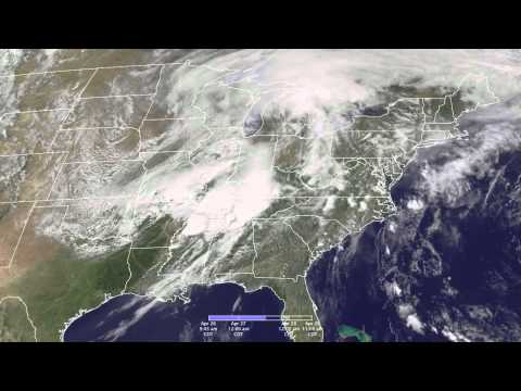 Satellite loop in Google Earth of tornado outbreak in the southeast US April 26-28, 2011