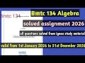 Bmtc 134 Algebra Solved Assignment 2026