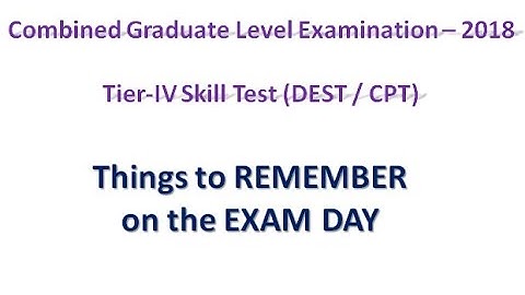 CGL Skill Test Instructions : (+Always Save before Print)