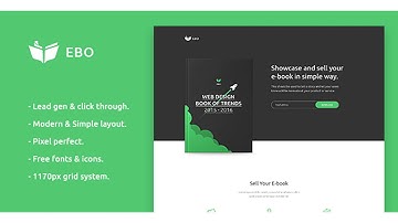 Ebo - Ebook Landing Page PSD Template | Themeforest Website Templates and Themes