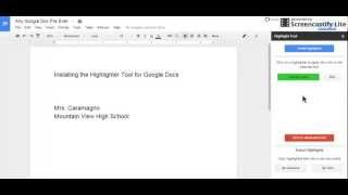 Installing the Highlighter Tool in Google Docs