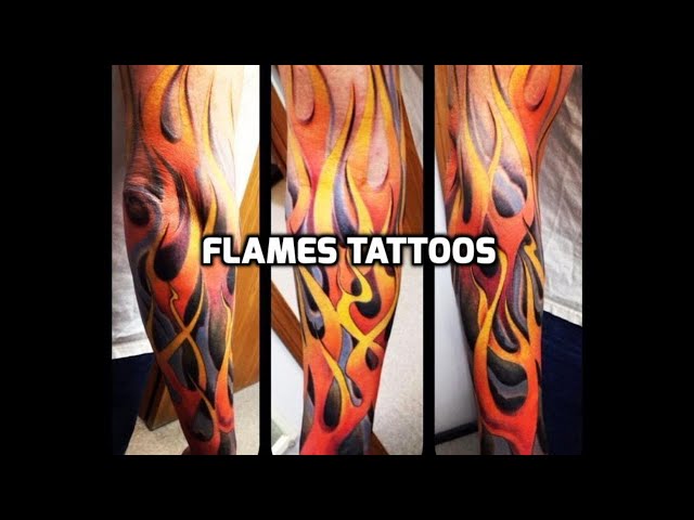 Fire And Ice Water Temporary Tattoo Sticker - OhMyTat