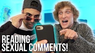 READING YOUR INAPPROPRIATE COMMENTS! (**sexual alert**)