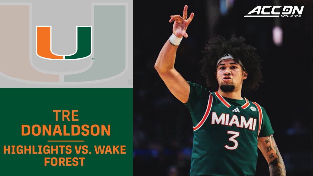 Miami's Tre Donaldson Highlights vs. Wake Forest