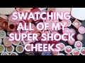 Swatching ALL of my ColourPop SUPER SHOCK CHEEKS! | 68 Shades of Highlighter + Blush Swatched