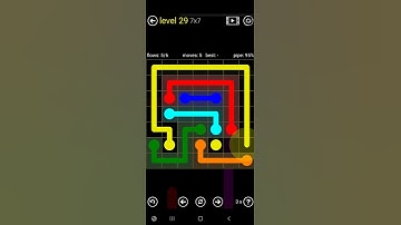 How To Solve Flow Free Regular Pack Level 29 7x7 Board Medium Walk Through Solution Walkthrough
