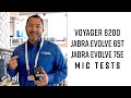 Voyager 6200, Jabra Evolve 65t & 75e Mic Test / Comparison