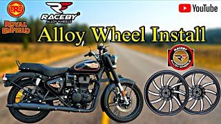Raceby Orginal Alloy Wheel Fitting | Royal Enfield Bullet 350 |  MRF Tyre