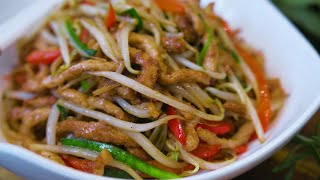 Perfect Pork and Bean Sprout Stir Fry Recipe (豆芽炒猪肉) screenshot 3
