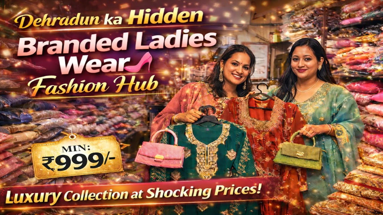Dehradun का Hidden Treasure Branded Ladies Suit & Saree | Dehradun की  Suit Saree Wholesale Market 🔥