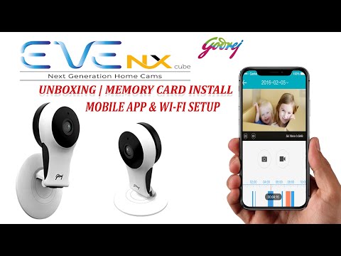 Godrej EVE Nx Cube 2MP Wifi Camera Unboxing, Memory card install, Mobile App install & Wifi Setup