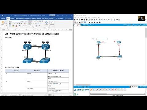 15.6.2 Lab - Configure IPv4 and IPv6 Static and Default Routes