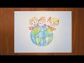 КАК НАРИСОВАТЬ РИСУНОК НА ДЕНЬ ЗАЩИТЫ ДЕТЕЙ ! 1 ИЮНЯ!!! / FIGURE FOR CHILD PROTECTION DAY!