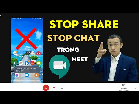 Tắt tính năng chia sẻ màn hình và chat trong google meet