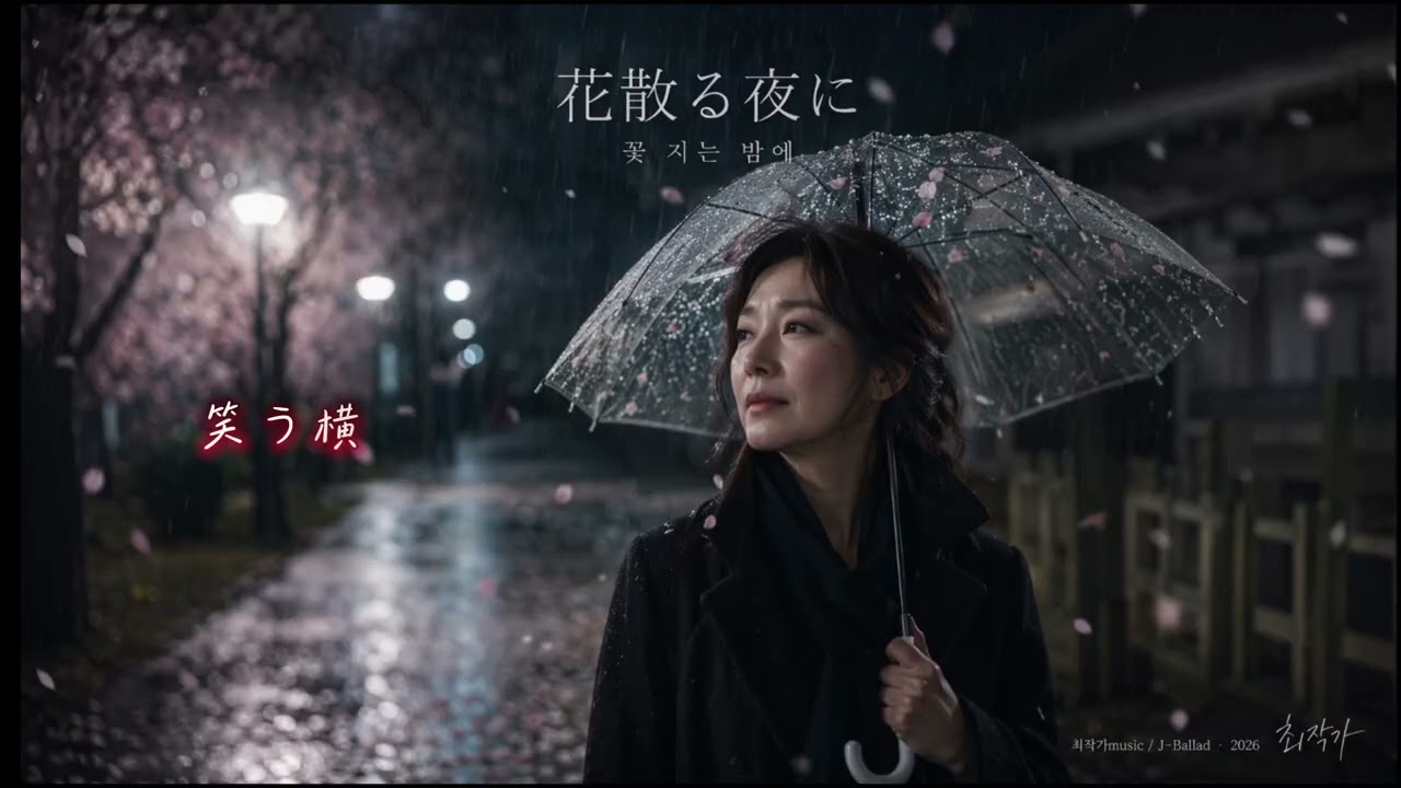 花散る日 Falling Cherry Blossoms · 花散る夜に · 꽃 지는 밤에 | Japanese