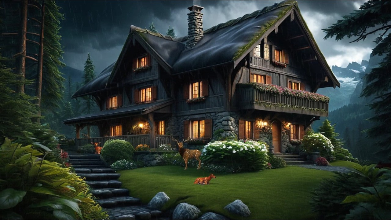 Rainy Nights And SOOTHING Piano Music For Sleeping With Calming Rain Sounds