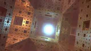 Menger Spogne with pulsing lights