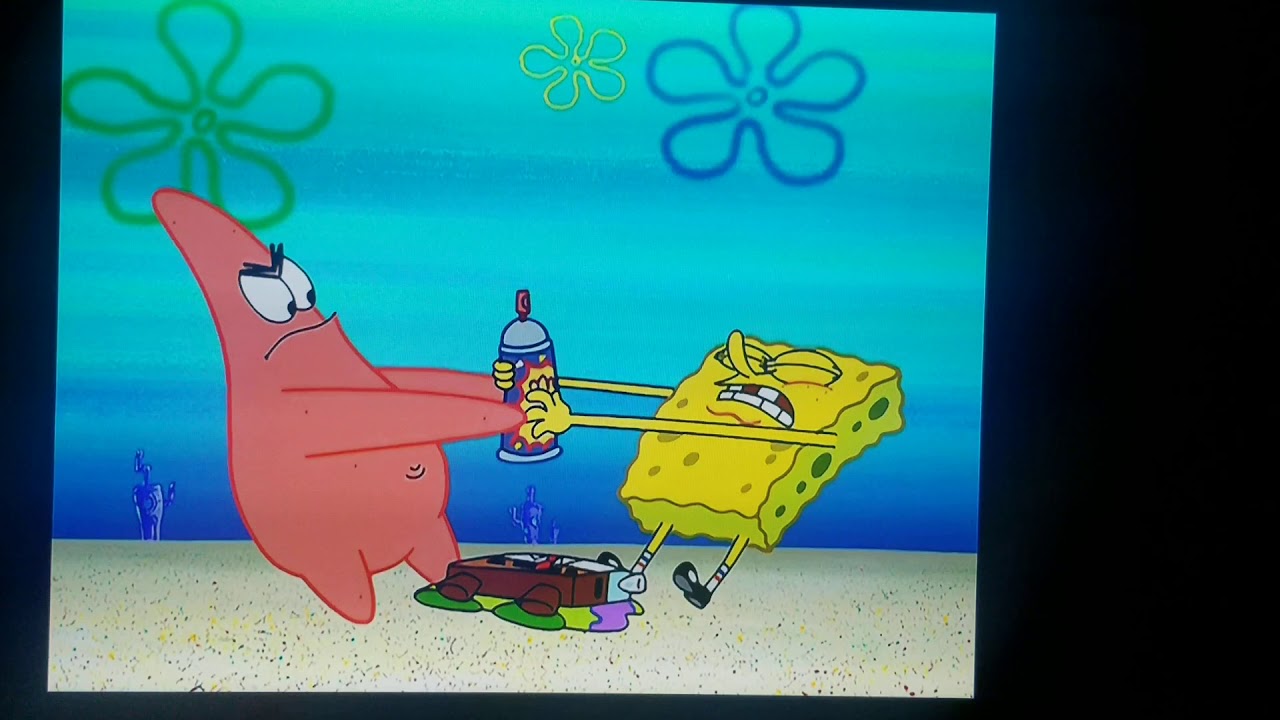 Spongebob And Patrick Are Fighting Over A Invisible Spray Youtube