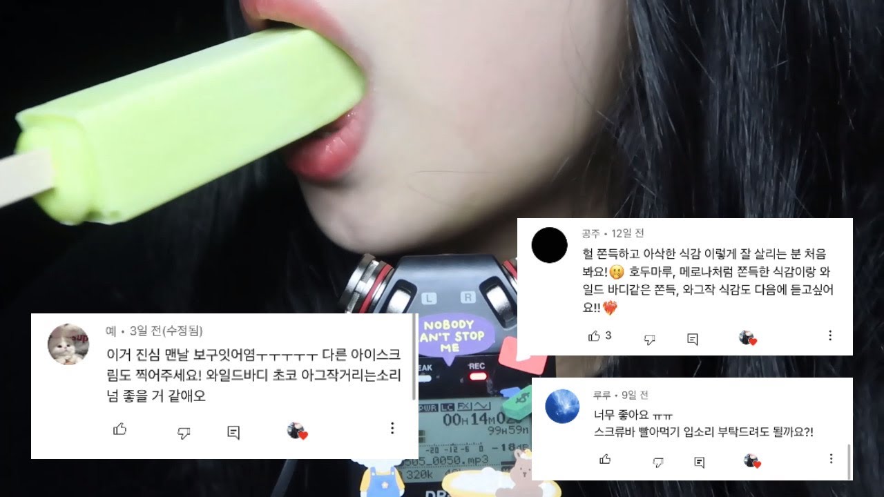 다시 돌아온 아이스크림 입소리 ASMR 🍧🍧 | The sound of ice cream mouth ASMR is back 🍧🍧 (2탄)