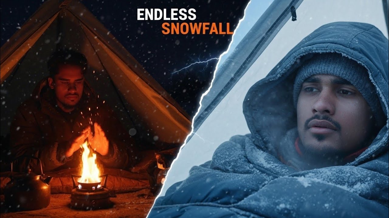 Soft Snow, Warm Fire, Absolute Silence — Solo Winter Camping ASMR Cinema