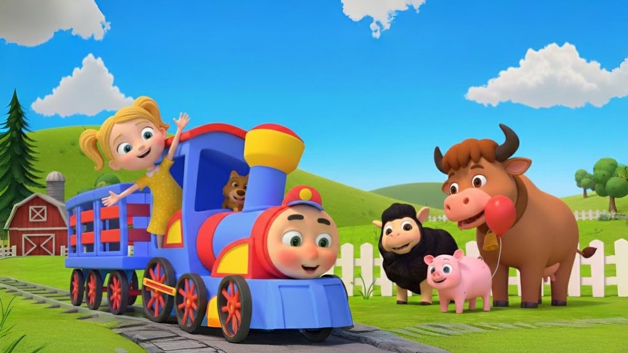 Choo Choo Train 🚂 | Animal Train Song for Babies
