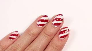 DIY Candy Cane Nails
