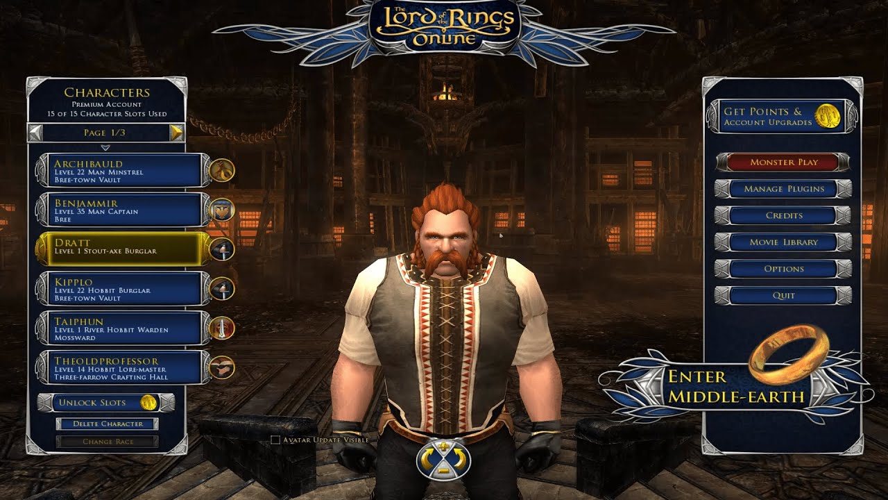 LOTRO Stout-Axe Dwarf Burglar Character Creation and Tutorial