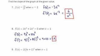 Calc A Basic Differentiation Rules Pt. 2
