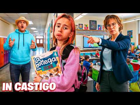 Video GIORGIA IN PUNIZIONE PER 24 ORE PERCHE? NON HA FATTO I COMPITI PER LE VACANZE E PAPÀ SALVO LA SCOPRE