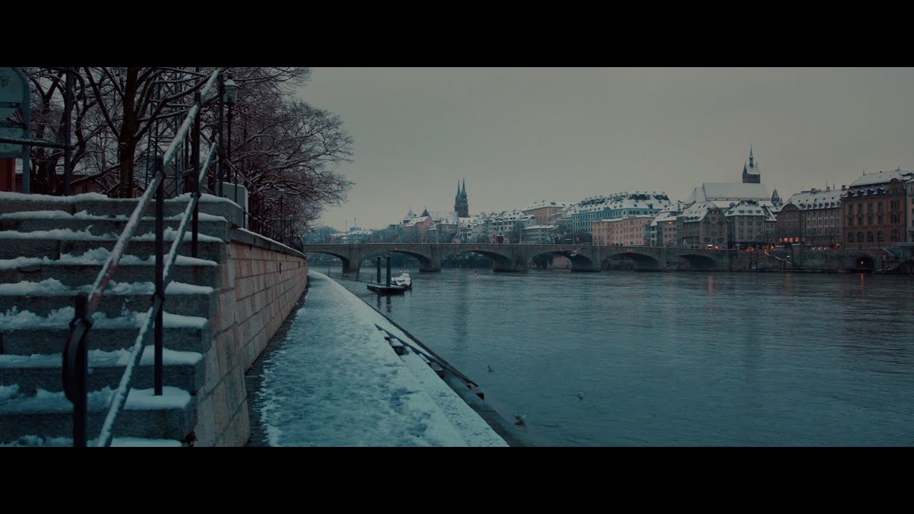 A morning walk in Basel Snow in Basel Switzerland BMPCC6K YouTube