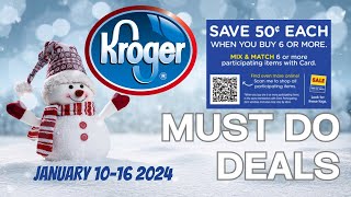 *NEW MEGA* Kroger MUST DO Deals for 1/10-1/16 | 10 for $10 Sale, Weekly Digitals, & MORE