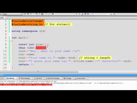 ภาษาซีพลัสพลัส CPP 029 StringInput