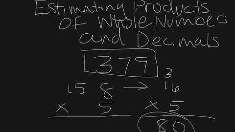 5th Grade Ch6 L1-Estimating Products of decimals and Whole Numbers