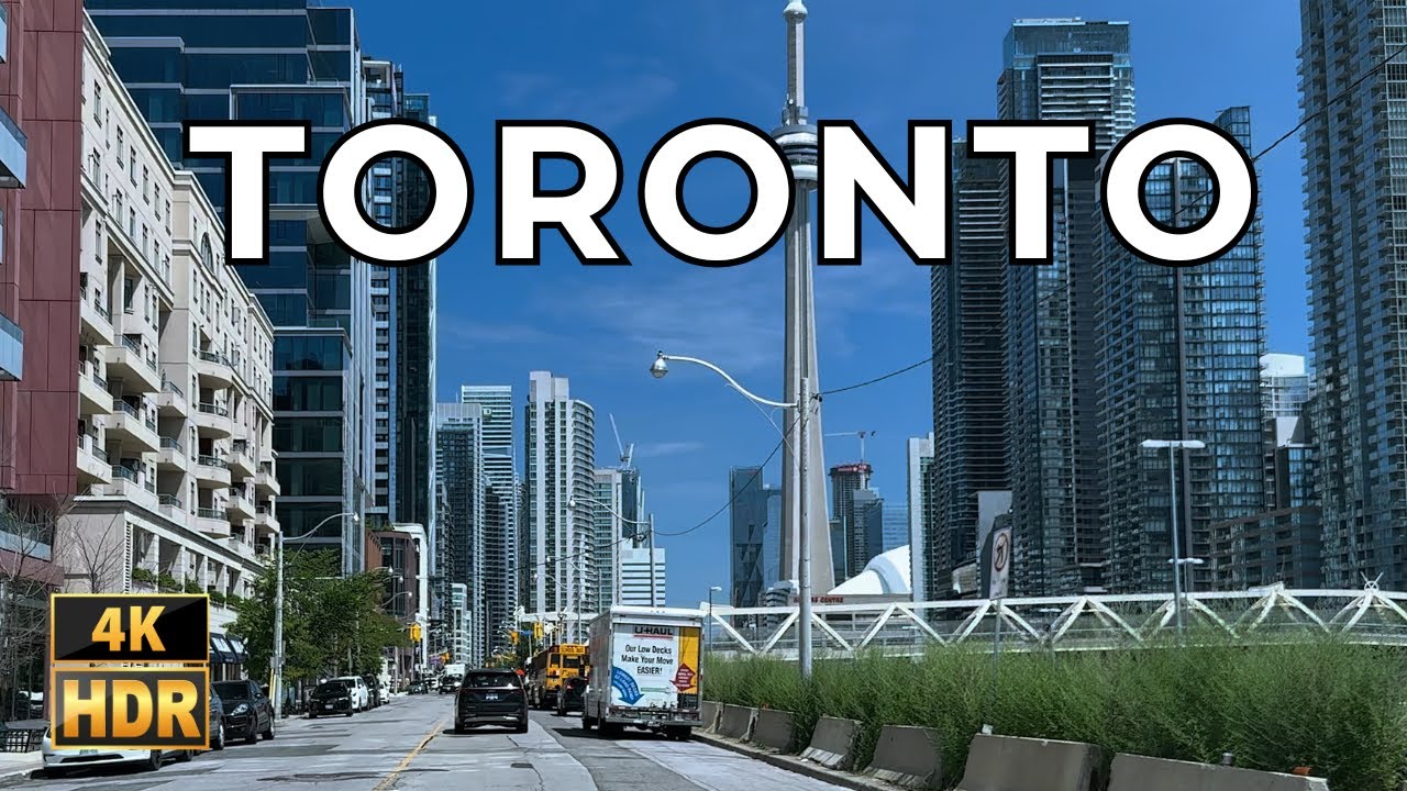 From Weston to CN Tower via Lake Shore, Fort York & Bathurst | Downtown Toronto 4K HDR POV Drive