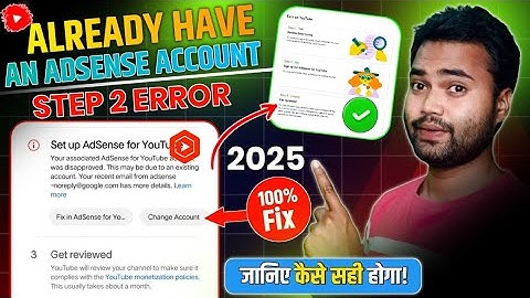 How to Fix Step 2 Error in YouTube AdSense | Get Monetized in 2025