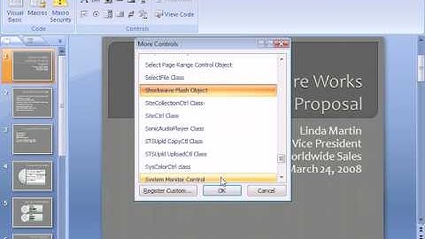 PowerPoint 2007  |  Inserting a Flash Movie